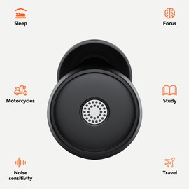 Ear Plugs for Sleeping Noise Cancelling,10dB Soft Earplugs for Concert, Reusable Ear Plugs for Noise Reductionwith Case & 8 Eartips(wear Differentearplug Tips), for Sleeping (Black)