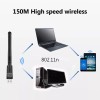 SODIAL 150Mbps 2.4G Wireless Network Card USB 2DBi WiFi Antenna