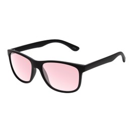 Calabria Noah Panto Pink Tint FL-41 Reading Glasses +1.00 Matte Black Men Women Migraine Glasses FL41 Blue Light Sensitivity