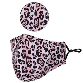 Reusable Face Mask Washable Face Covering Bandana Face Mask, 3 Layer Cotton Face Mask Breathable Fashion Face Mask for Protection Against Pollution, Grey & White, 2pcs