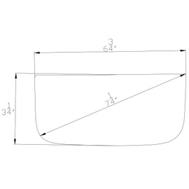 APA Replacement Lower Wide Angle Tow Mirror Glass with Adhesive Pads for 2007-2019 SILVERADO SIERRA YUKON TAHOE SUBURBAN ESCALADE Pickup Truck Van Driver Left Side