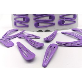 Set of 18 Hyacinth purple Snap Hair Clips barrettes snap clip for Kids, Girls and Women (Hyacinth Purple)