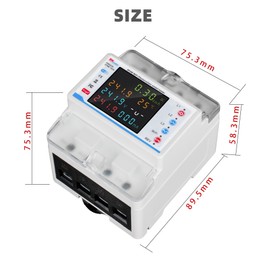 Tuya WiFi Intelligent Circuit Breaker Automatic Reclosure Protector 3P4W Power Meter Three Phase Reclosure Switch with Multiple Protections Timing Schedule Electricity Metering Functions