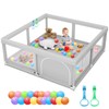 Baby Playpen with Balls and Pull Rings for Babies and
