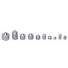 200Pcs Cone Point Grub Screw Kit M3/M4/M5/M6/M8 Stainless Steel Metric