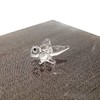 Sansukjai Rare Dragonfly Tiny Micro Crystal Figurines Hand Blown Clear