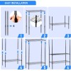 5-Tier Storage Shelves Wire Metal Shelving Unit for Garage Kitchen