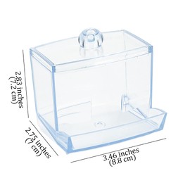 Biiange 7oz Q tip Holder, Qtips Dispenser, Cotton Swab Holder, Floss Container, for Bathroom Canister Storage Organization, Vanity Makeup Organizer (2Pcs Blue)