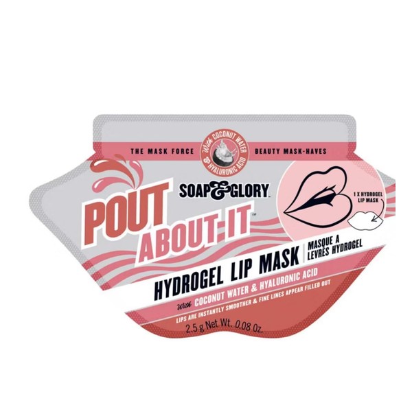 NEW Soap Glory Hydrogel Lip Mask, Pout About It, Hydrating,