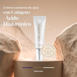 Crema Contorno de Ojos 30 ml Acido Hialuronico, Colageno Hidrolizado - COLLAGENIC Skin Care Crema Facial Hidratante Antiarrugas Corrector de Ojeras...