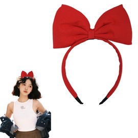 Christmas Big Bow Headbands Red Bow Headband for Hair Accessories for Christmas Costume Cosplay Accessories for Women Large Bowknot Hair Hoop Hair Band for Christmas Birthday Hair Accessories