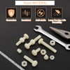 sourcing map 50Sets Nylon Screw Nut Assortment, M5-0.8x30mm Slotted Pan