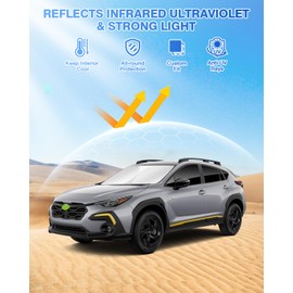 Sunshades for Subaru Crosstrek 2024 2025 2026 Accessories Windshield Sun Shade Side Rear Window Shade Cover Sun Visor Shield Privacy Protection Keep Vehicle Cool Black 8PCS