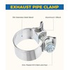 iolory Car Exhaust Pipe Clamp,Muffler Repair Kit,Car Accessories,Stainless Steel Automotive