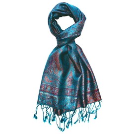 Lorenzo Cana Silk Scarf for Men Scarf 100% Silk Woven Men's Scarf Elegant Paisley Pattern Tone on Tone, Rust-brown-multi-coloured