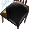 WUSOUPU Leather Seat Covers for Dining Chairs Waterproof Chair Seat