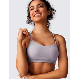 BAYDI Clouduxi Y Back Sports Bras for Women-Padded Racerback Low Impact Spaghetti Thin Strap Workout Yoga Bra