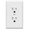ENERLITES Duplex Receptacle Outlets and Wall Plates Bundle, Tamper-Resistant Electrical Receptacle, 15A 125V, Self-Grounding, 2-Pole, UL Listed, 61580-TR-WWP, White