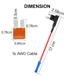 Micro2 ADD Circuit Blade Style Fuse Adapter Cable Add-A-Circuit Fuse Holder FUSETAP TAP with 7 Fuses Set 5, 7.5, 10, 15, 20, 25 & 30 AMPS (Micro2)