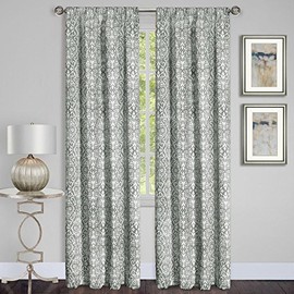 Achim Home Furnishings MSPN84SV06 Madison Window Curtain Panel, 84L x 54W, Silver