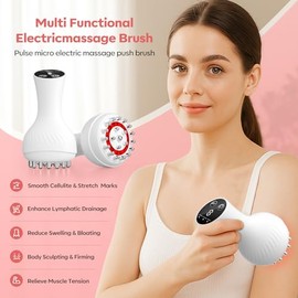 Lymphatic Drainage Massager & Anti Cellulite Massage Tool, Lymphatic Massager,Helps Reduce Stretch Marks & Cellulite，for Belly, Arms & Legs,Body Sculpting Machine with Heat & Vibration
