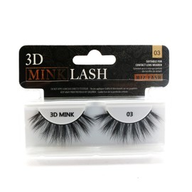 MIZ LASH 3D Mink Eyelashes 100% Real Fur Cruelty Free Strips False Lashes for Women Reusable Soft Thick Curl Dramatic Fluffy Natural Look Handmade Lash Fashion Fake Eyelash Extensions, 5 Pair Pack (03X5P)