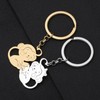 YINYA Valentines Stainless Steel Cute Couples Monkey Keychain Animals Matching