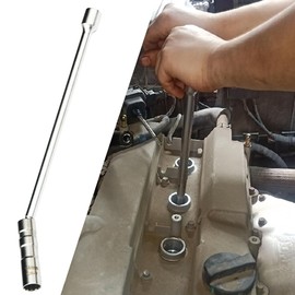 LAINLOY 14 mm Magnetic Spark Plug Socket with 12 Inch Extension, 3/8'' Drive 12 Point Swivel Spark Plug Thin Wall Socket, Magnetic Spark Plug Wrench Removal Tool for Most Cars