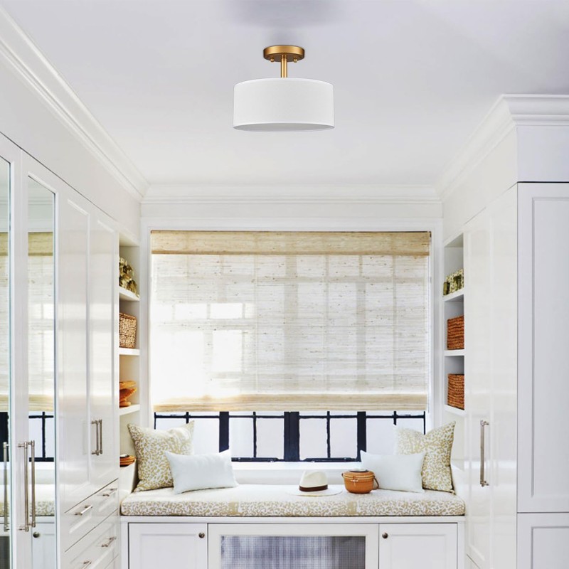 AXILAND Modern Light Fixture Ceiling Mount Flush Mount Drum Ceiling