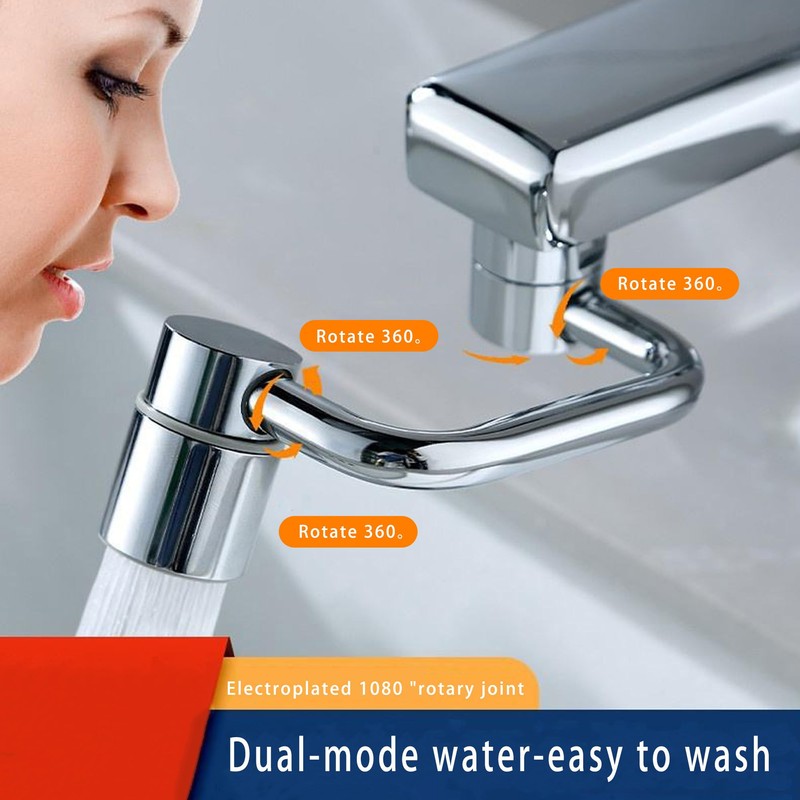 1080° Rotating Faucets Extender, 2 Modes Rotatable Faucet Aerator Extension