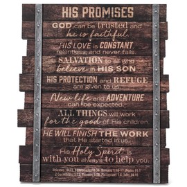 Lighthouse Christian Products Plaque-Industrial Farmhouse-His Promises (#45034)