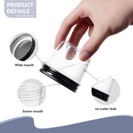 novelinks Plastic Jars With Lids 20 Pcs 4 oz Mason Jars Plastic Mason Jars Black Small Mason Jars 4 oz Food Storage for Milkshakes Juice Nuts Cupcakes Candy (Black, 20 Pack 4 Ounce)