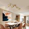 KCO Lighting Gold Track Lighting 4 Light Adjustable Flush Mount