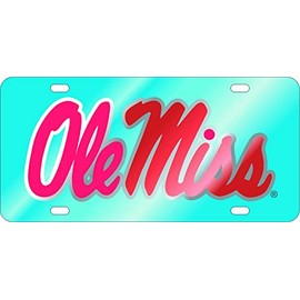 Ole Miss Laser Cut and Inlaid License Plate