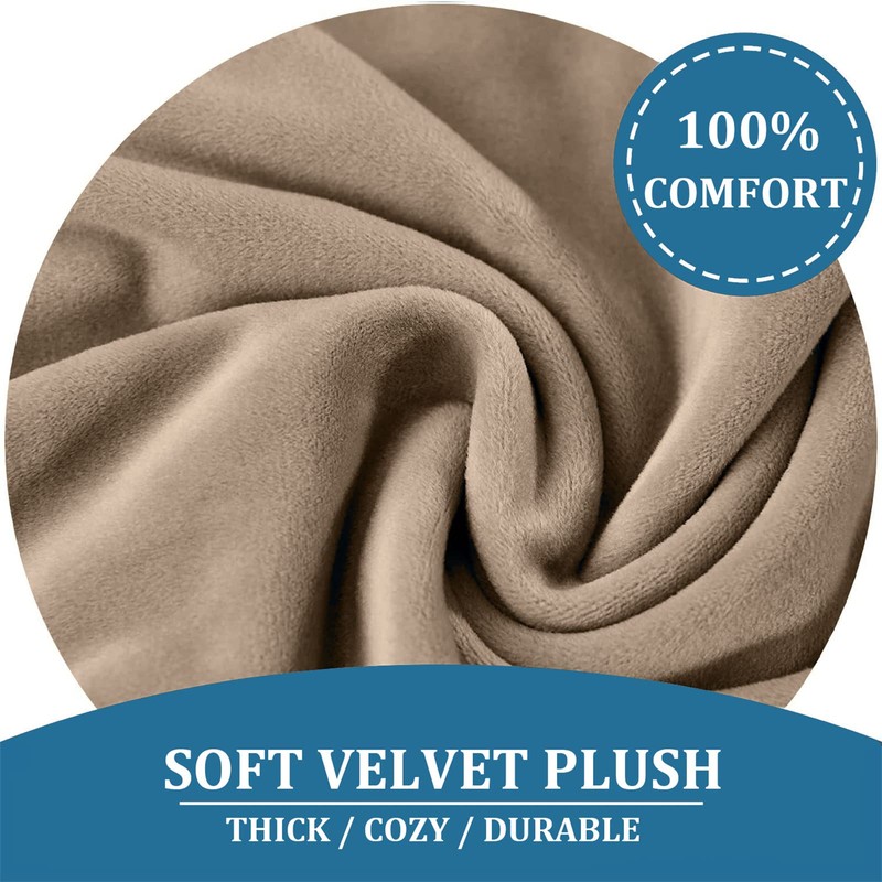 BXFUL Sofa Seat Cushion Covers, Sofa Cushion Slipcovers Stretch Velvet,