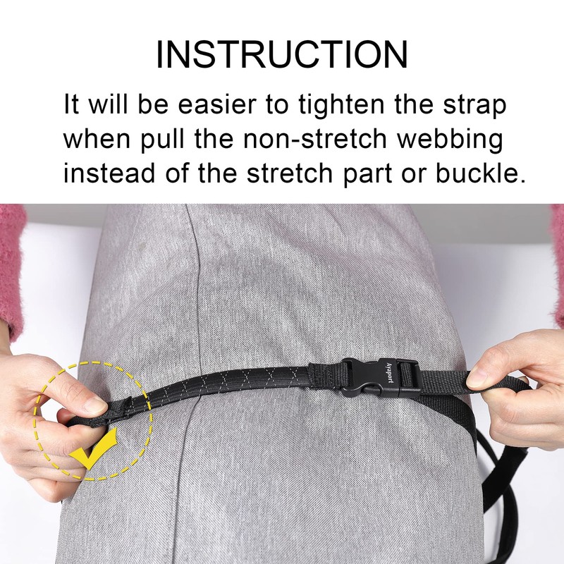 Ayaport Utility Straps with Buckle Quick-Release Adjustable Nylon Straps Black