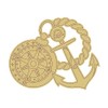 Compass and Anchor Design by Line Unfinished Wood Cutout Nautical