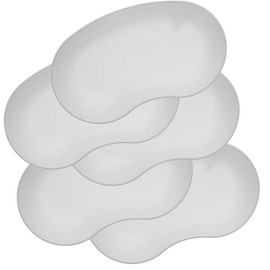 Kosmetex kidney bowl, plastic, white, food-safe, disinfectable, autoclavable, 26 cm, 1 litre, pack of 5