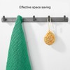 45cm Row Hook Wall Mount Aluminium Alloy Coat Towel Hook