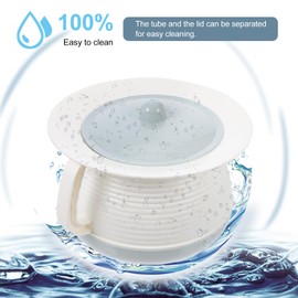 FRCOLOR Portable Spittoon with Lid 8-Inch Plastic Chamber Pot Covered Night Urinal for Elderly Kids Home Hospital Use Easy Clean Compact Design