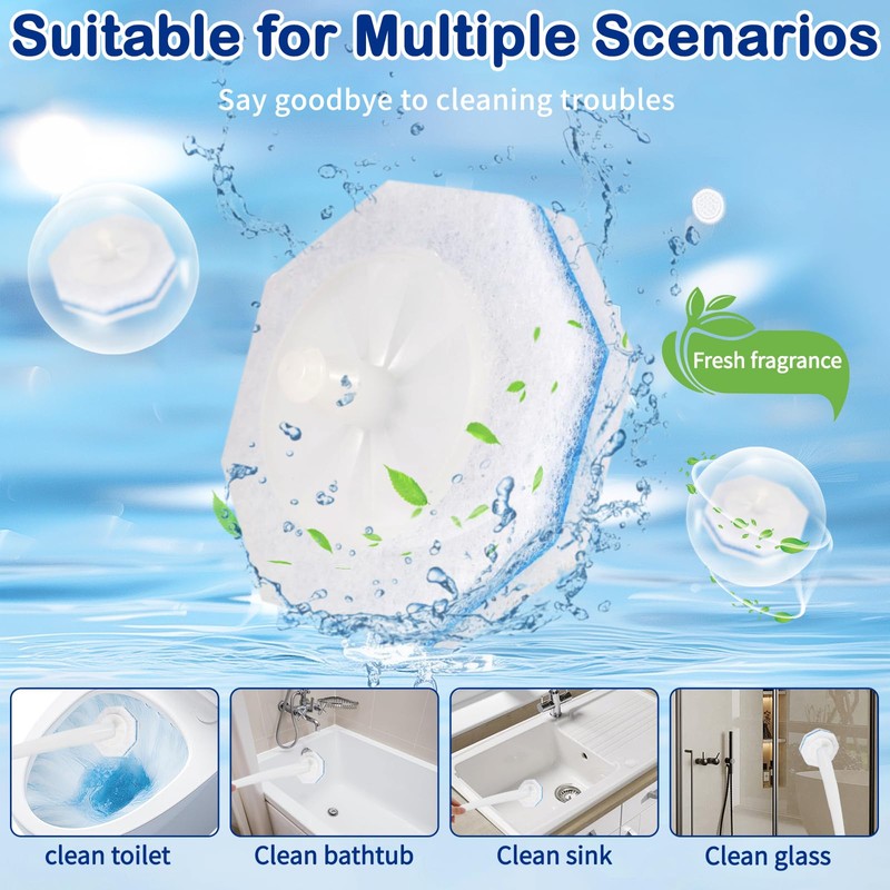 100 Count Disposable Toilet Bowl Refill Heads, Sturdy Non-Shed Replacement