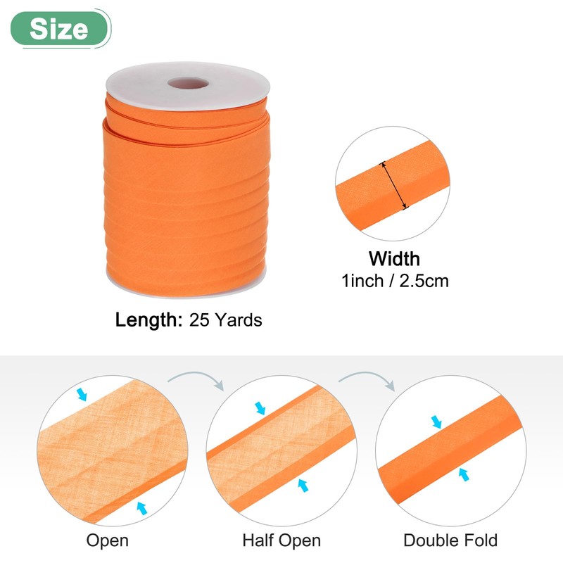 M METERXITY 1" 25 Yards Cotton Bias Binding Tape Bulk