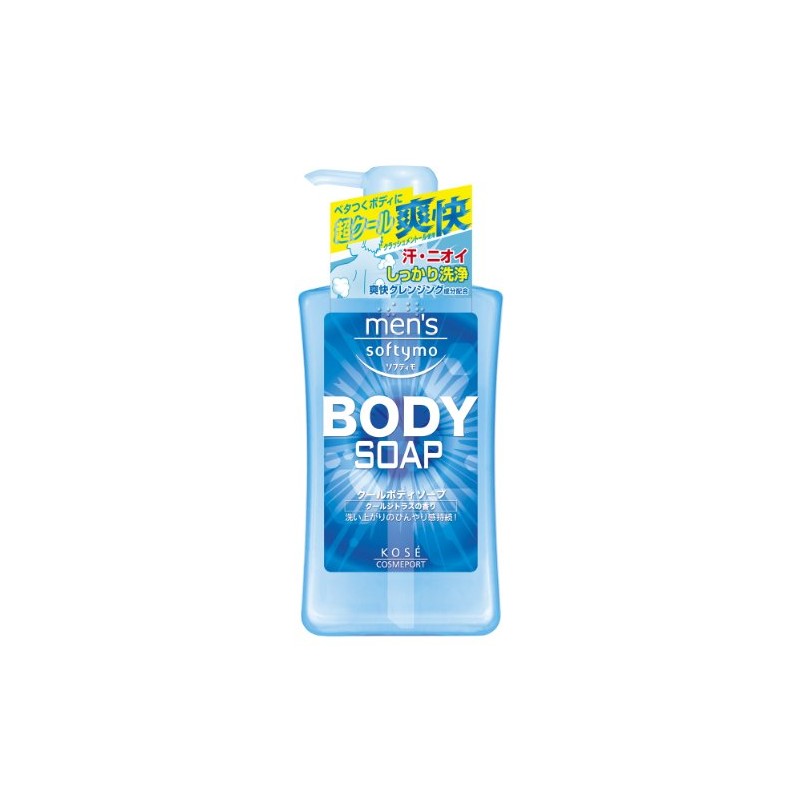 KOSE Men's Softimo Cool Body Soap, 19.7 fl oz (550