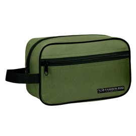 Toiletry Bag Water-Resistant Nylon Travel Wash Bag Lightweight Dopp Kit for Men and Women (Olive Green)