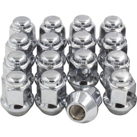 Wheel Accessories Parts Set of 16 Chrome 3/8 ATV Lug Nuts 17mm Hex Cone Seat - Fits Polaris Ranger 400, Ranger 500, Ranger 570, Ranger RZR 800, Ranger RZR XP 900, RZR 570 (Chrome, 3/8"-24)