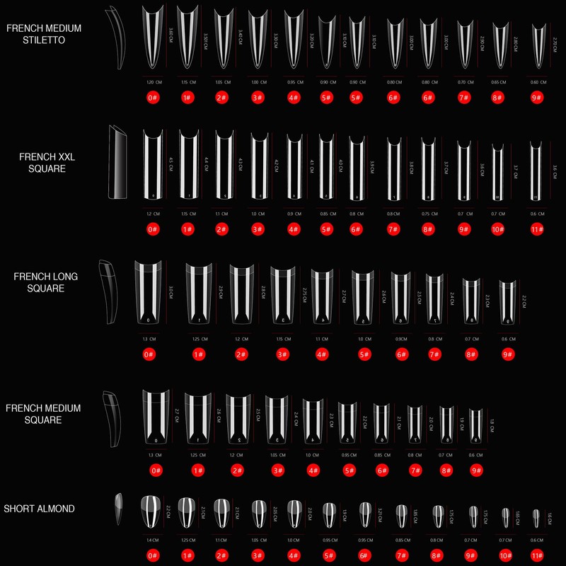 Vanfa Soft Gel Tip for Nail Extensions, Press On Nail