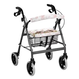 Luarisgur Kitten Rollator Walker Accessories Butterfly Walker Seat Covers for Ladies Cute Walkers for Seniors with Seat Gift Covers Washable Rollator Walker Seat and Backrest Covers