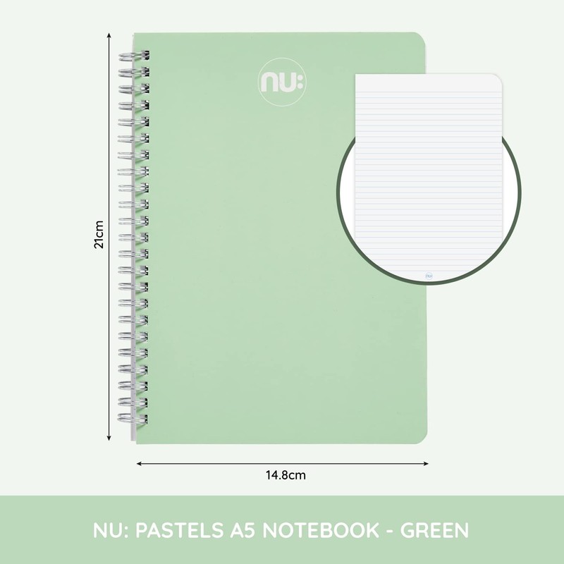 NU Notebooks - Spectrum Pastels Range - Green Journal Notebook