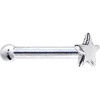 Solid 14k White Gold Star Nose Stud Bone 20 Gauge