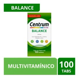 Multivitamínico Balance con fórmulas especializadas 100 Tabletas Centrum